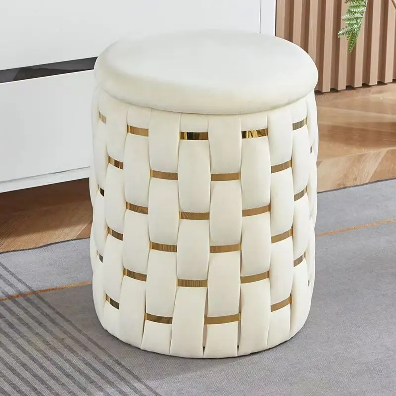 Luxury Portable Makeup Stool Lightweight Luxury Design Simple Storage Bedroom/Dressing Living Room Nail Salon Hotel Apartment