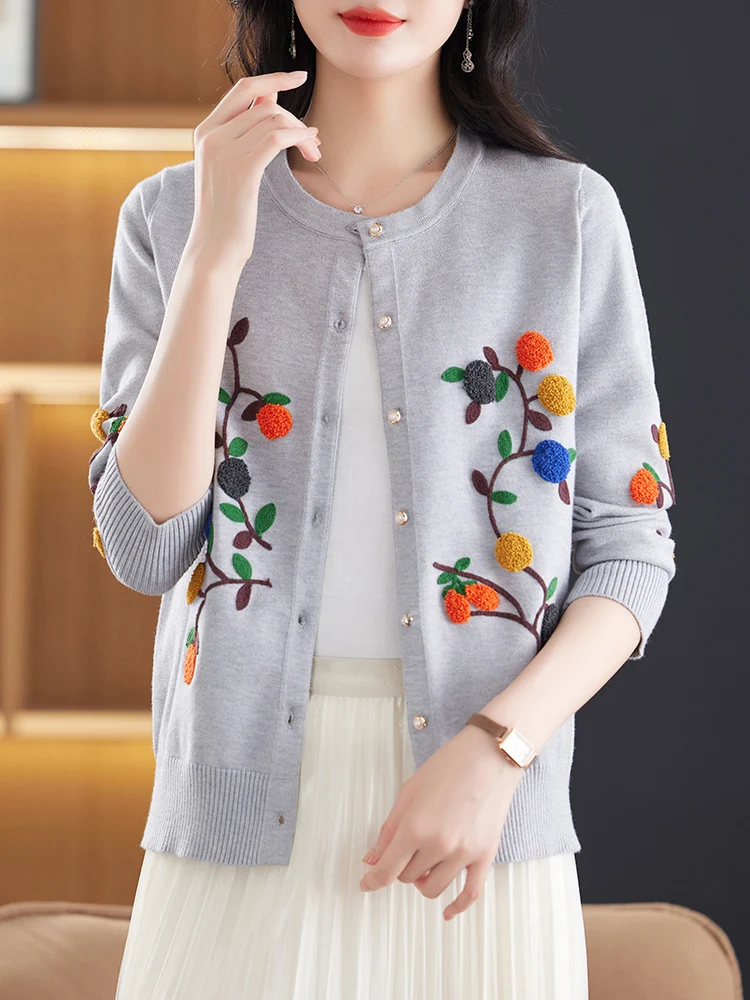 Pull cardigan à manches longues pour femmes, tricots à boutonnage simple, vêtements pour femmes, printemps, automne