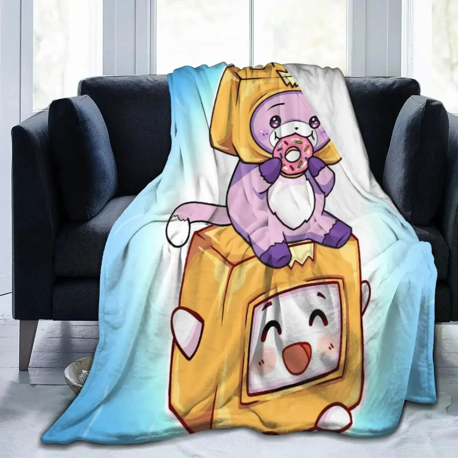 

Плед D Print Lankybox Foxy Boxy из мягкого флиса для кровати, дивана, кресла – легкое теплое покрывало-гобелен