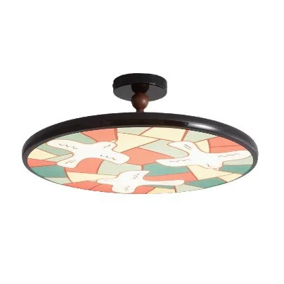 غرفة نوم الرياح الكريمية في العصور الوسطى، ضوء السقف الفرنسي، كارتون حمامة السلام، غرفة النوم الرئيسية، ضوء غرفة الدراسة، عين غرفة الأطفال #5