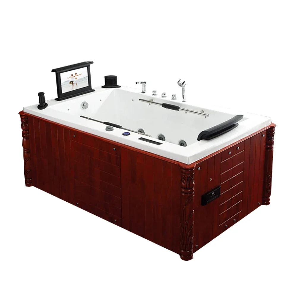 &c  Modern White Freestanding Acrylic Massage Whirlpool Japanese Soak Tub Bathtubs for Hotel Use