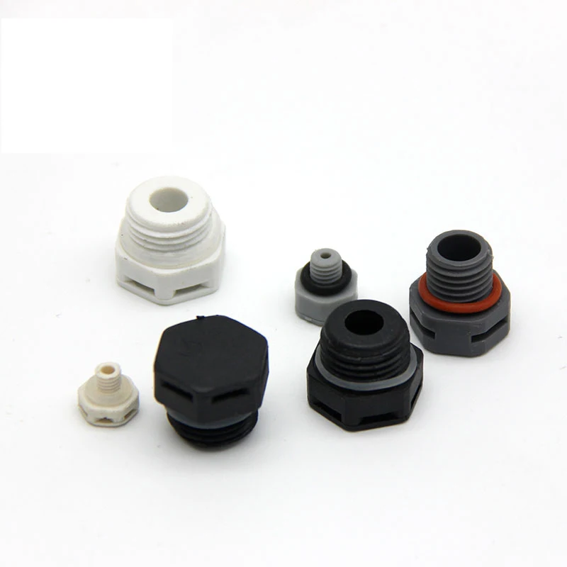 M5-M20 Nylon Waterproof Air Vent Valves Plastic Breather Vent Valve IP68 waterproof breather air vent plug White/Black/Grey