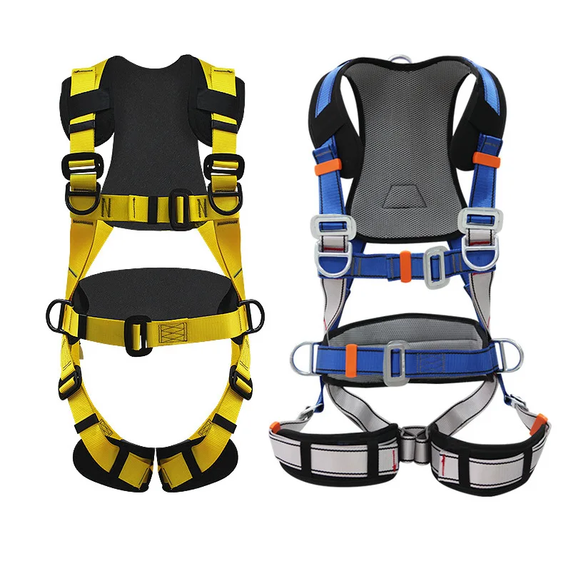 Full-Body 5-Point Padded Safety Harness - Rescue Safety Kit for High-Altitude Operations & Outdoor Rock Climbing