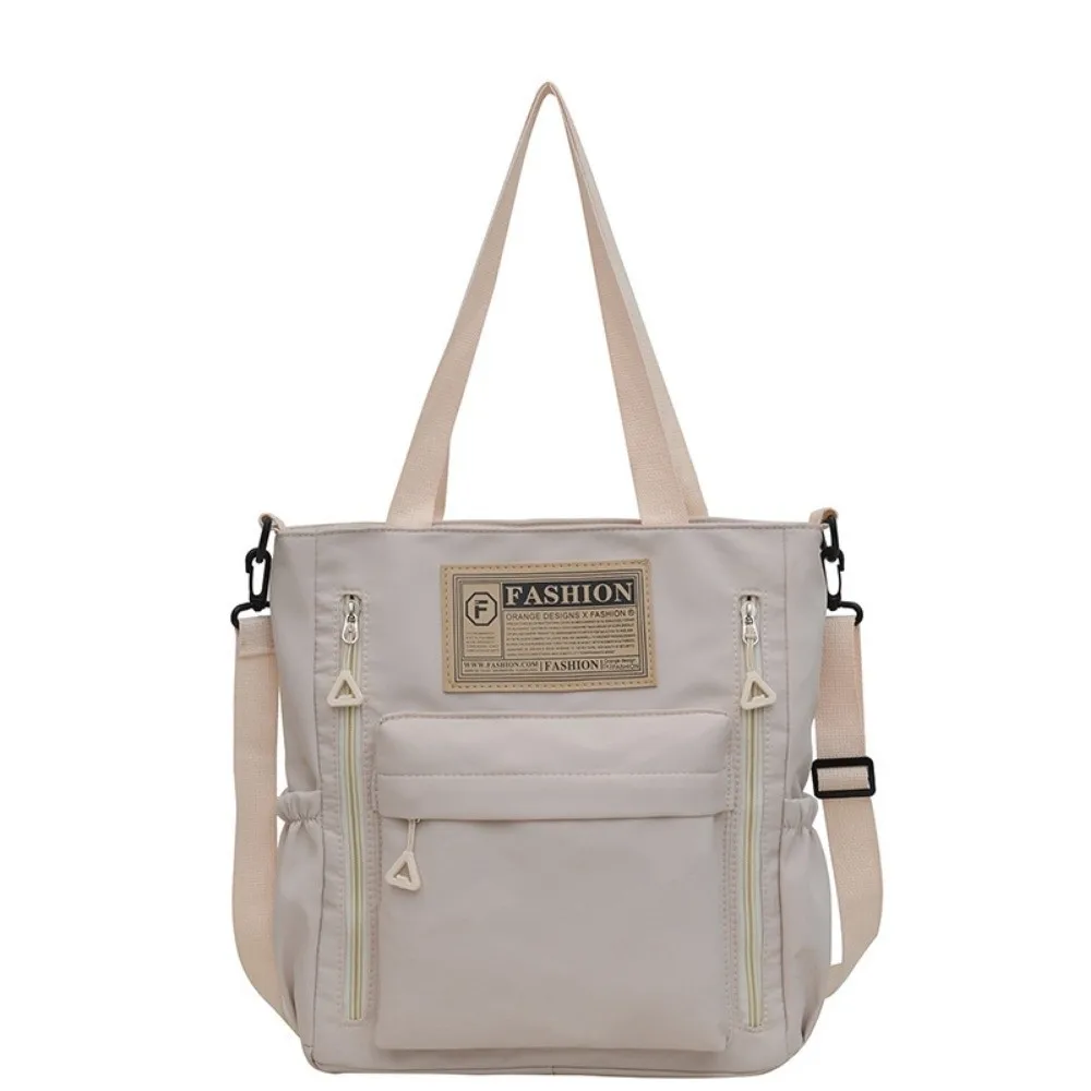 

Модная однотонная женская сумка на плечо, большая вместительная простая студенческая сумка-тоут, портативная легкая сумка для покупок, работа, путешествия