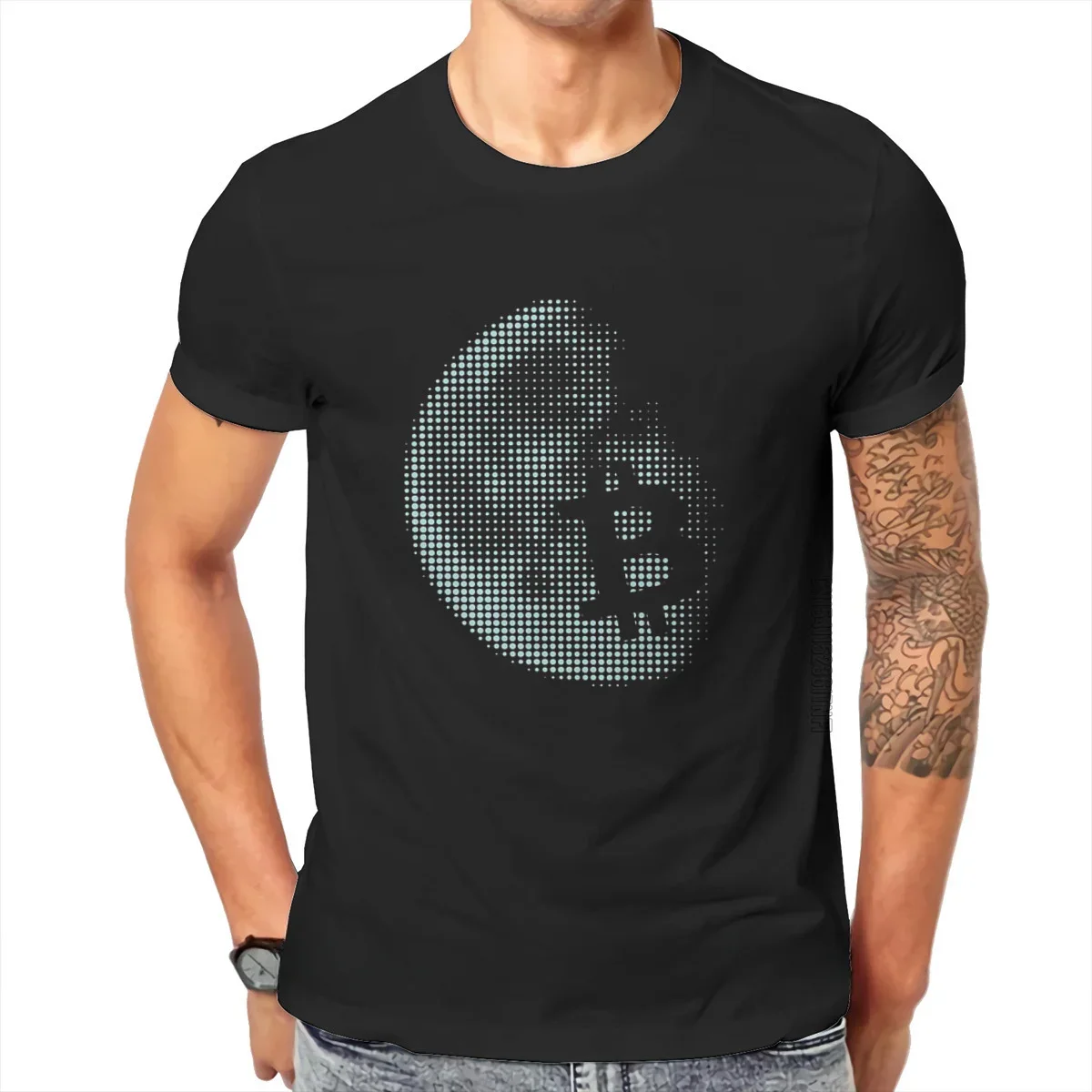 Cryptocurrency Crypto Miner Bitcoin To The Pixel Moon T Shirt Harajuku Top Quality Tshirt Big Size O Neck