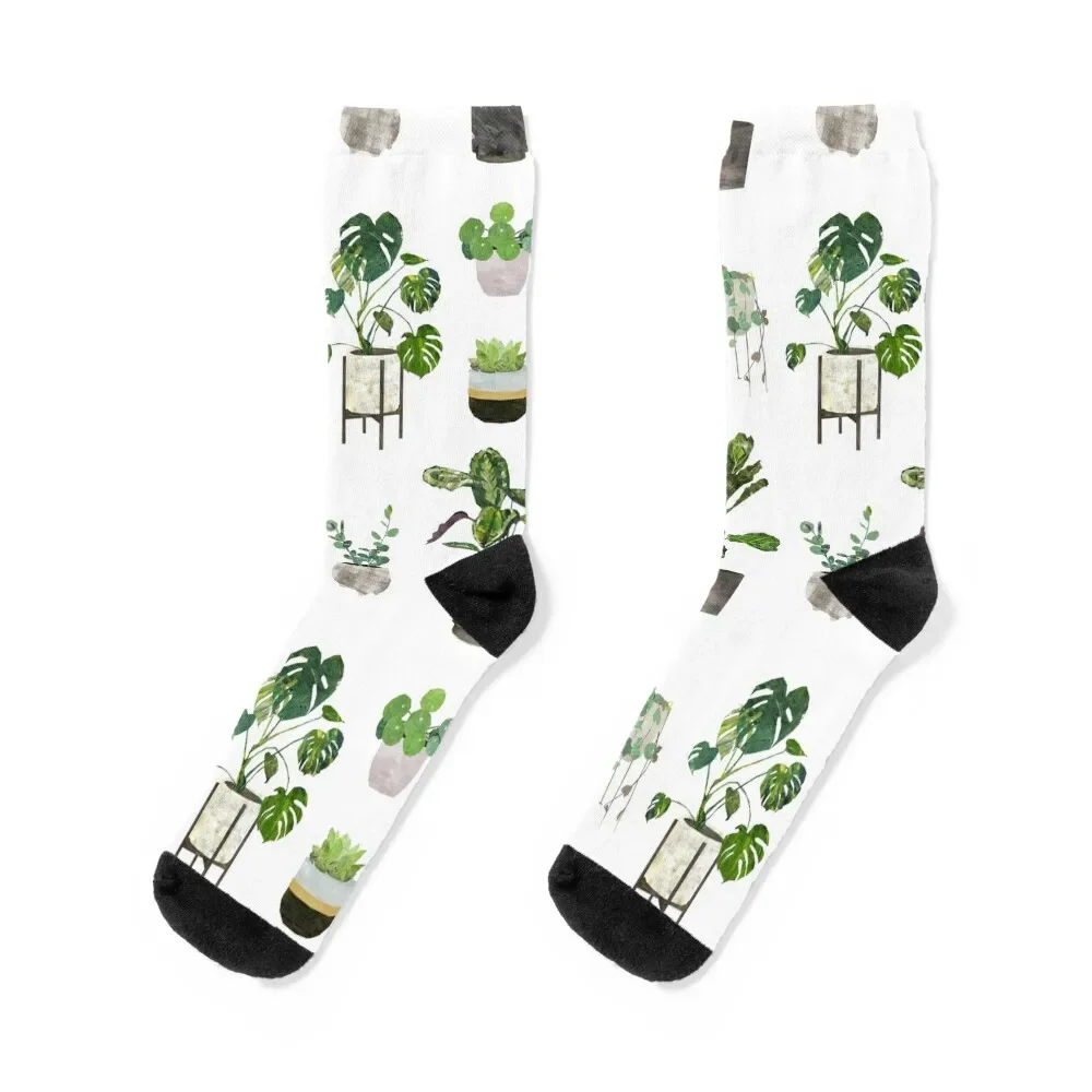 

Papercut houseplants Socks cute New year's anti-slip Climbing Woman Socks Men's