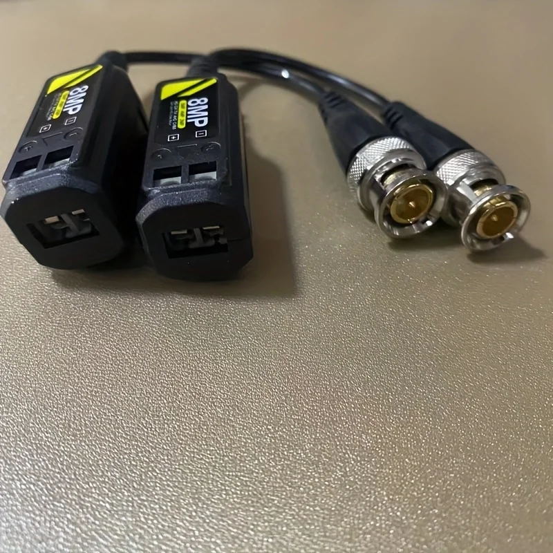 8MP HD Video Balun BNC เกียร์ Passive กล้องวงจรปิด Twisted คู่สําหรับ 4 K/5MP/1080 P AHD/CVI/TVI/CVBS กล้อง