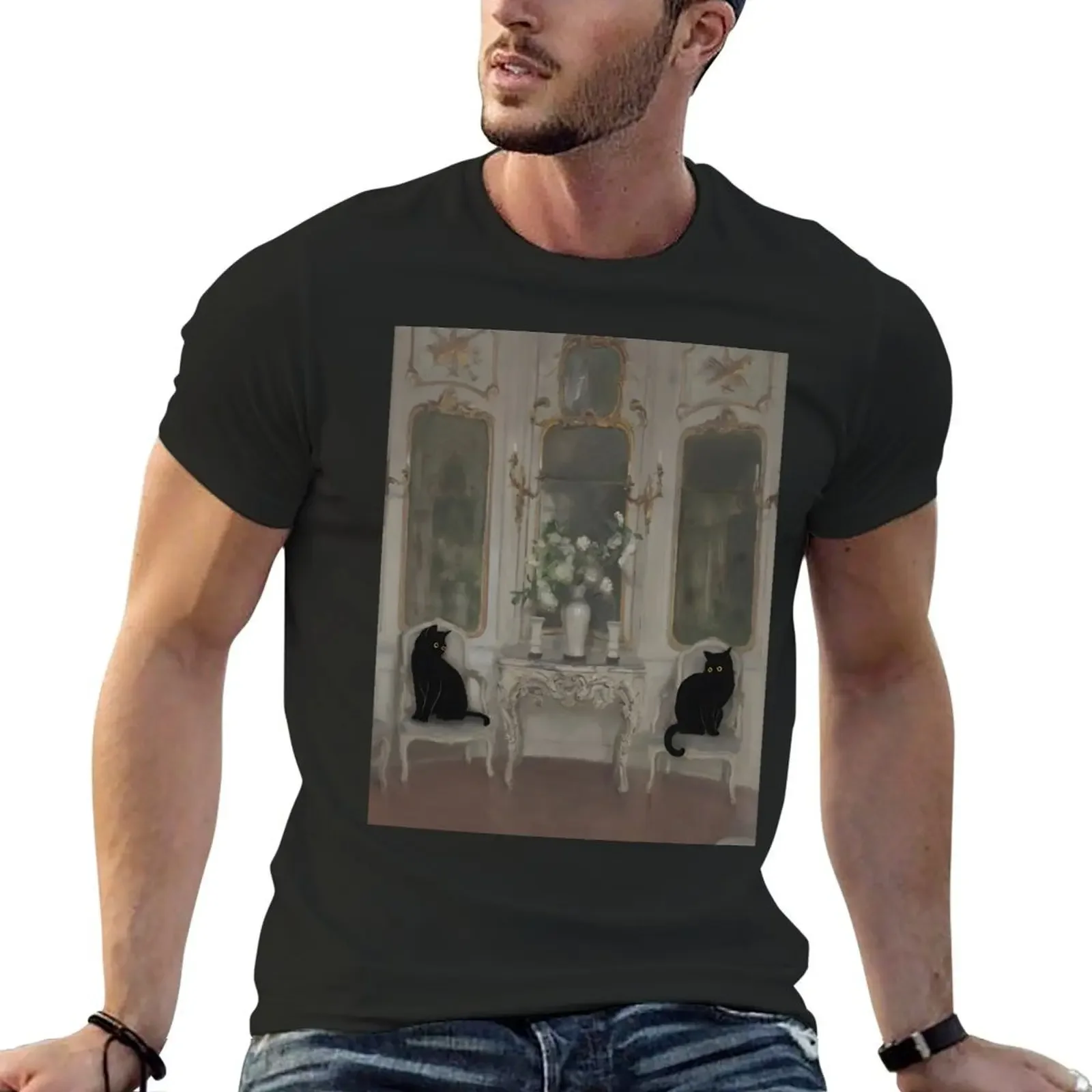 

Cat Famous French Interior T-Shirt tops vintage anime shirt plus sizes fitted t shirts for men
