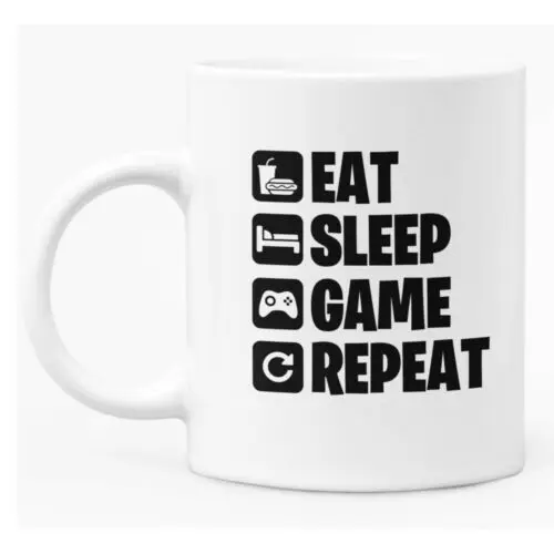 Gamers Mug 11oz White Ceramic Coffee / Tea Mug Gift 