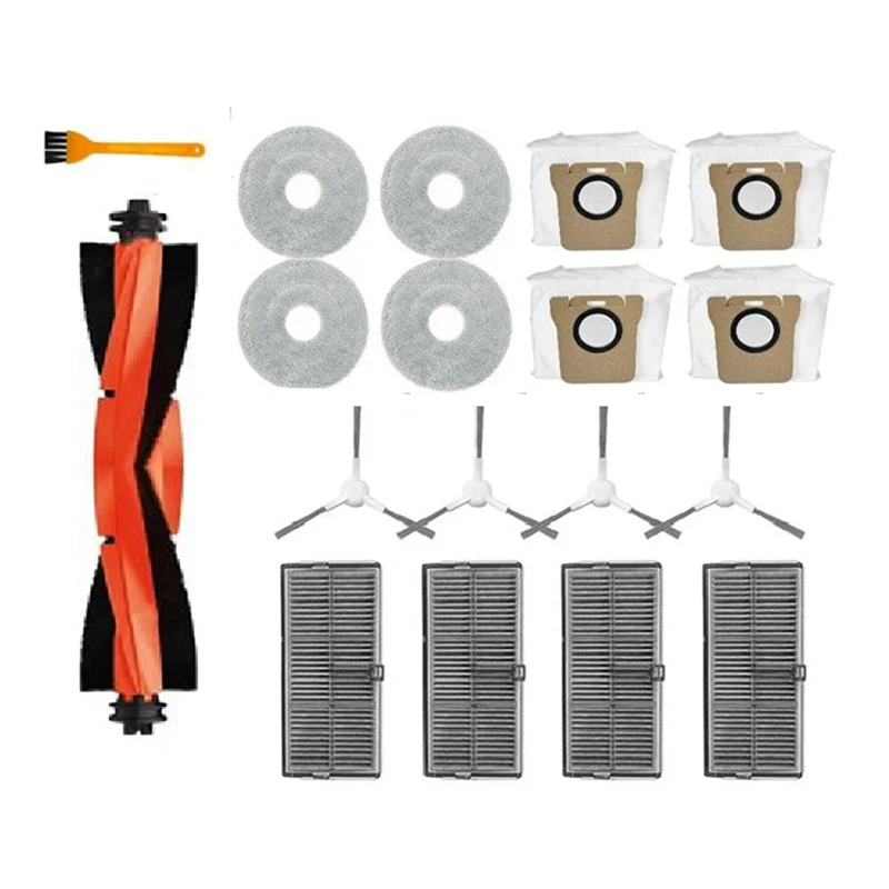 SANQ 18 шт. для Xiaomi M30S D103CN робот-пылесос, набор для чистки, аксессуары для подметальных машин, основная боковая щетка, тряпичный фильтр