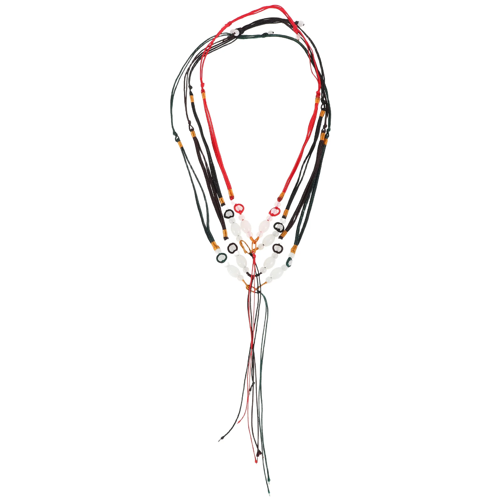 

4pcs Ocarina Lanyard Handcrafted Hanging Cord Necklace Strap for Crafts Tail Beads Pendant Diy Jewelry Faderesistant Rope Craft