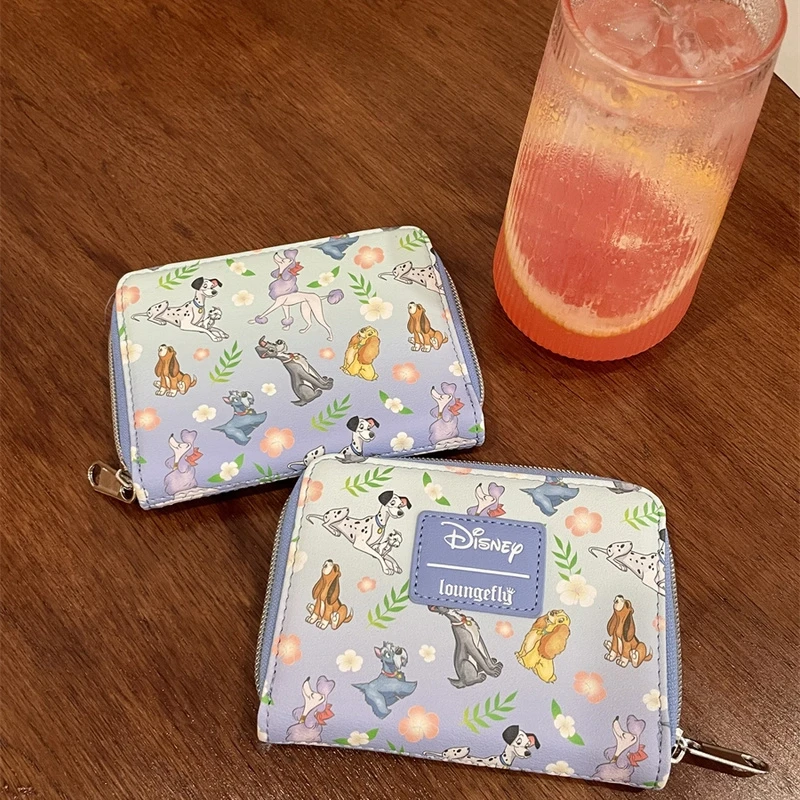 

2025 Latest Cute Printed Spotted Dog Short Wallet Women'S Envelope Pu Zipper Card Bag Id Bag Children'S Girl Gift