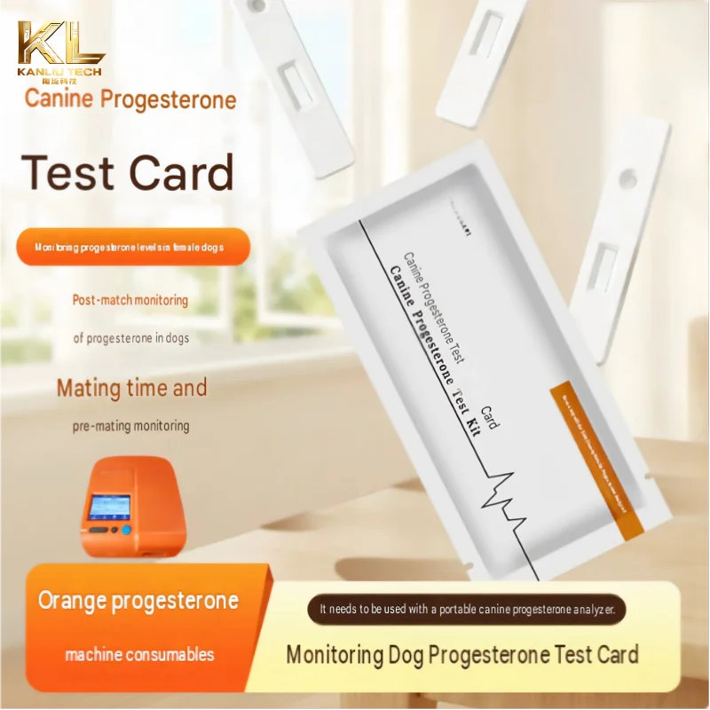 Compatible with Beiteshuang Orange Canine Progesterone Tester, Test Card Consumables, 10pcs with System Card