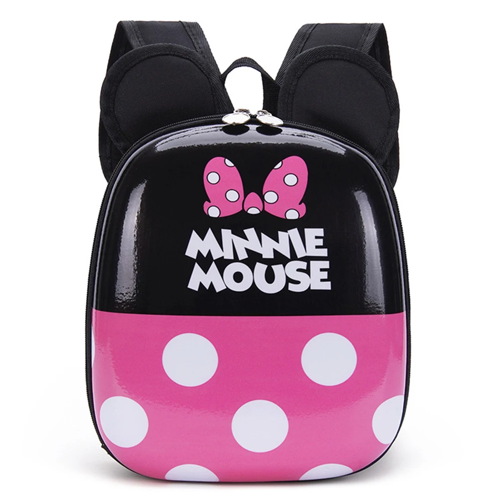 Disney Mickey Mouse Minnie School Bags Children's Kindergarten Boy Girl Baby Backpack 2-5 Minnie Cute Cartoon Egg Shell Backpack