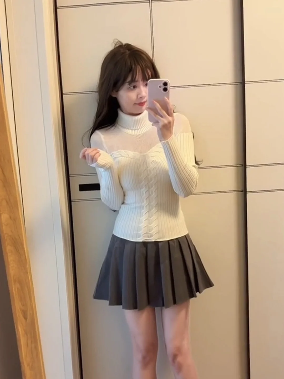 Women's High Collar Knitted Sweater Long Sleeve Hollow out Twist Design Slim Fit Autumn Fashion Soft Comfortable Flexible