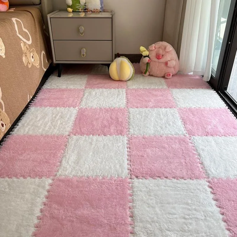 

Plu Bedroom Carpet Foam Trimmable Children's Room Full Coverage Living Room Girl's Area Rug Southeast Asian Sle Non-...