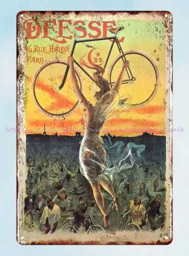 1973 Deesse French Bicycle Risque PAL Jean de Paleologue tin sign art prints