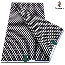 2024 Più Nuovo Modo Tessuto Cera Africano 100% Cotone Nigeria Ankara Tessuto Della Cera Blocco Stampe Batik Olandese Pagne Morbido Tessuto Da Cucire