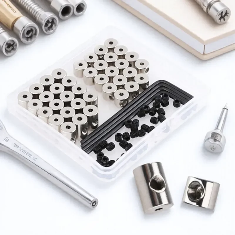 

40pcs Screw Cap Wrench For Locks Set Metal Locking Pin Backs Clasp Badge Attachment Tool Clothes Bags Pin Keepers