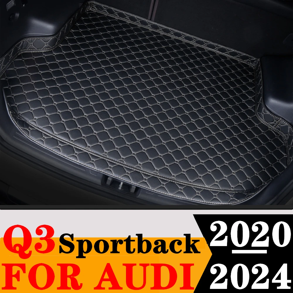 Wysokiej strona boczna mata do bagażnika do Audi Q3 Sportback 2024 2023 2022 2021 20 taca bagażowa tylna mata do wyłożenia podłogi bagażnika ochrony