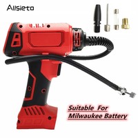 Suitable Milwaukee 18V Battery Air Compressor Automatic Tire Inflator Electric Pump with Digital Pressure Gauge for Car Bike