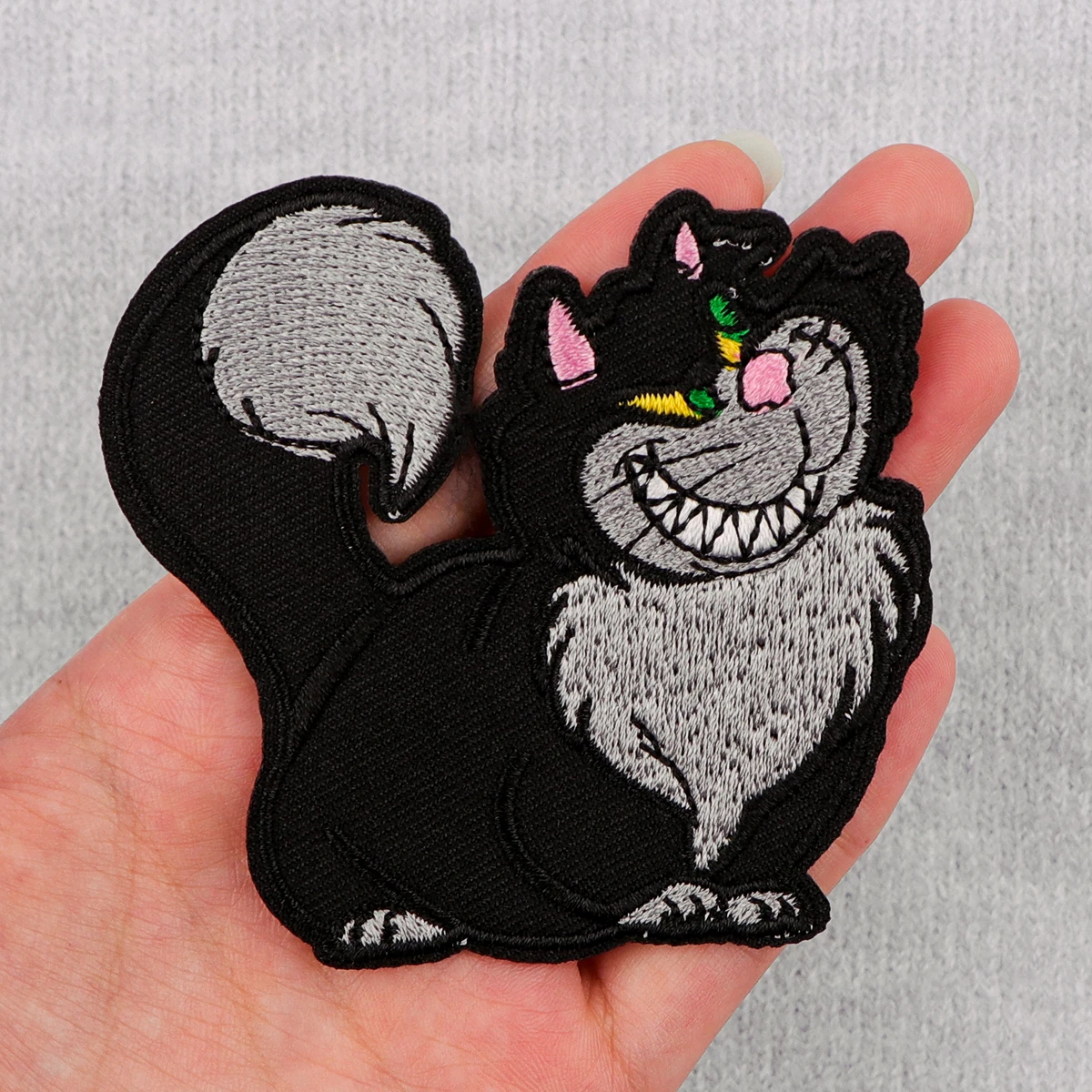 Cute Black Cat DIY Embroidered Iron On Patches Badges Patchwork Sewing Applique Jacket Backpack Badges