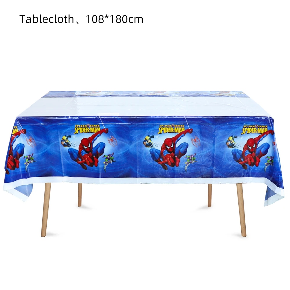 Cartoon SuperHero Spiderman Tablecloth Birthday Party Decoration Tableware Avengers Table Cover Baby Shower Boys Party Supplies