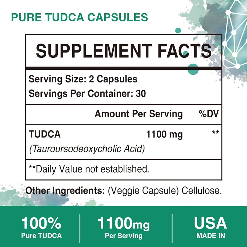 TUDCA liver supplement, super bile salt TUDCA supplement, liver supports liver cleansing, detoxification, and repair