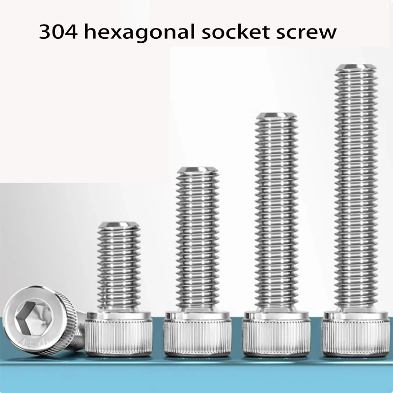 M6M8M10304 A2 RVS DIN912 Allen Hexagon Hex Inbusbout Schroef