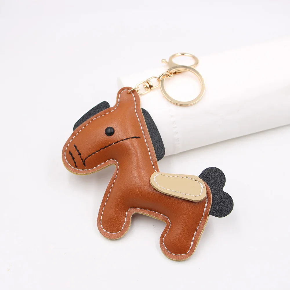 Luxury Leather Keyring Gift, Pony Handbag Pendant