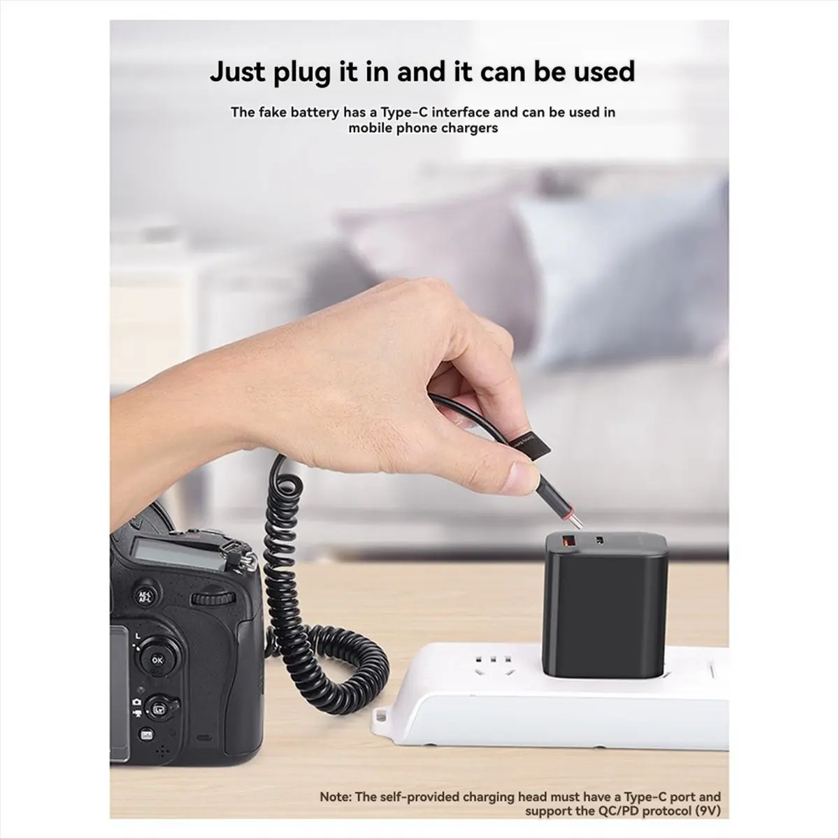 

Адаптер питания M05K LP-E6 LP-E6NH USB Type-C (имитация батареи) для камер Canon EOS R5 R6 5DS R 7D 6D 5D3 5D4 90D 80D 70D 60Da
