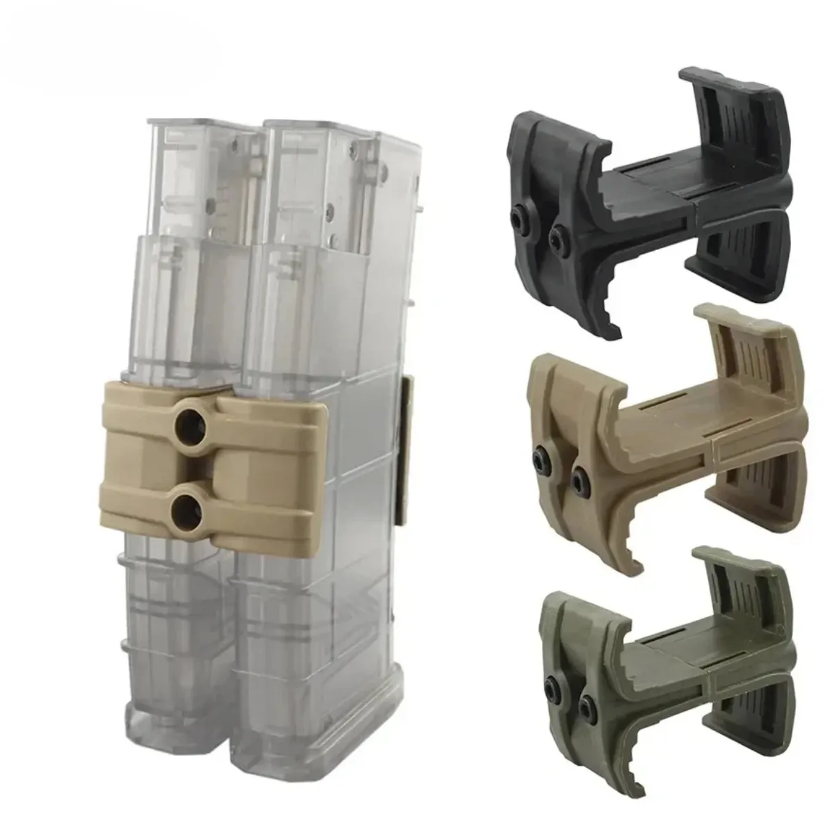 Tactical Universal Dual Parallel Magazine Coupler - Fits AK AR15 M4 Mag595 Airsoft Gun Clip Mount Holder Accessories