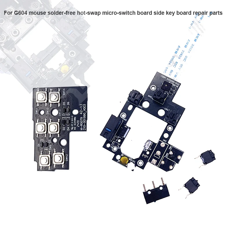 

For G604 lightspeed wireless mouse solder-free hot-swap micro-switch board side key board replacement repair parts