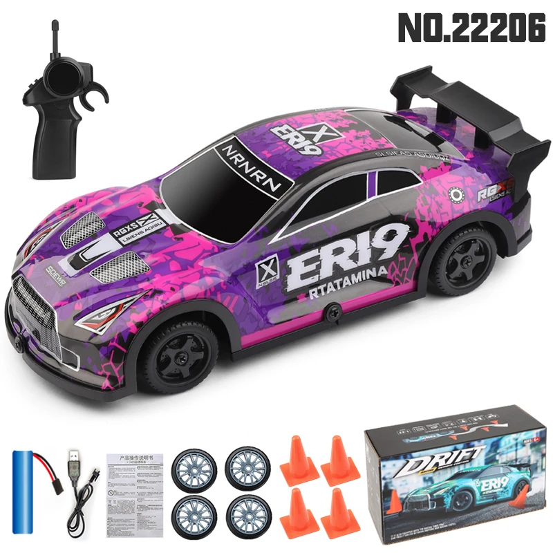 

1:22 High speed Drift Rc Car 4WD Remote Control Car With LED Lights 2.4G Radio Controlled Mini GTR Racing Model Boy Toy Gift
