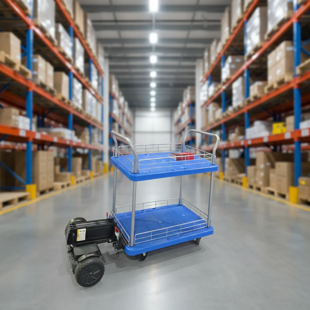 Electric folding trolley T05-self-balancing tool trolley for warehouse distribution and cargo transportation, load-bearing 300KG