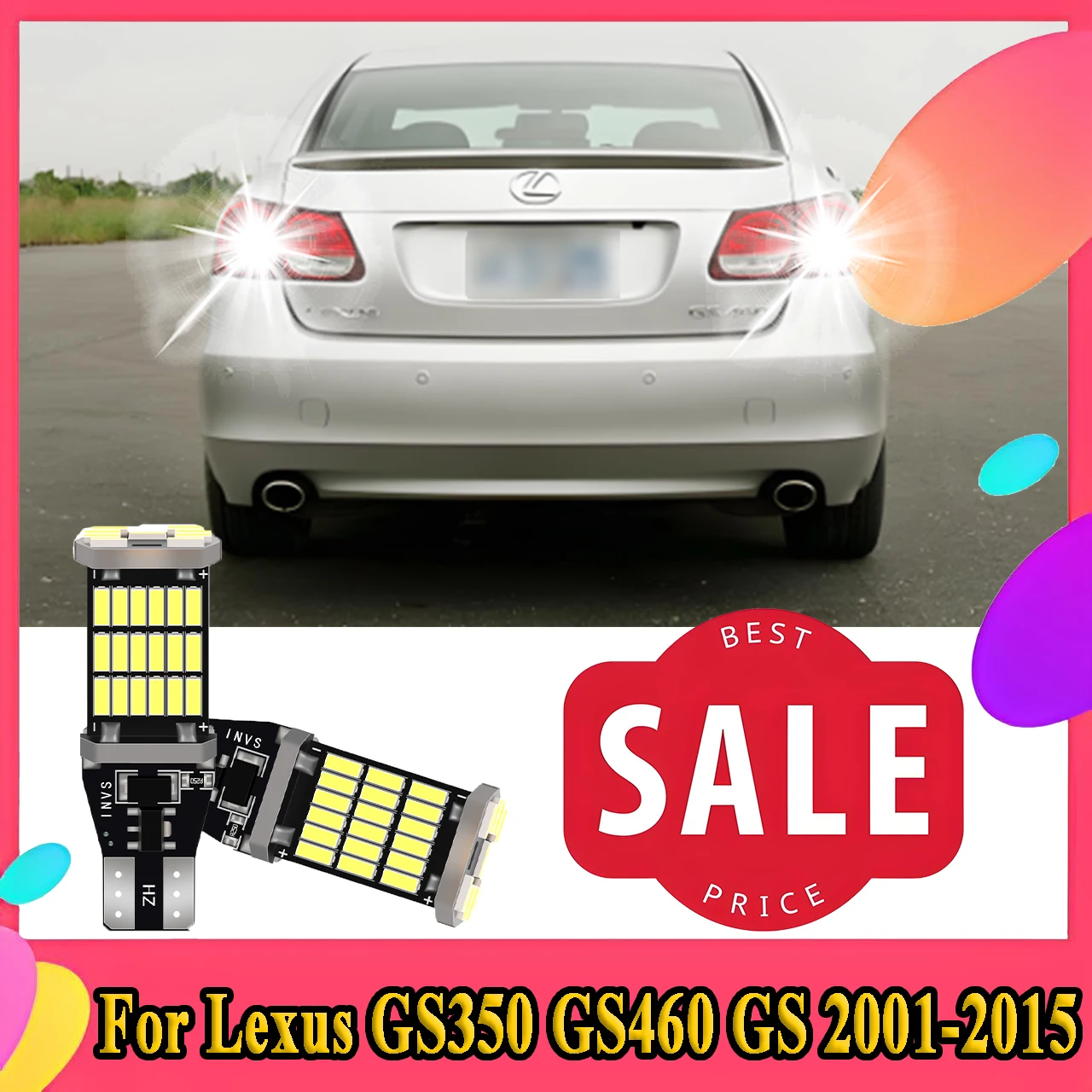 

2X Canbus автомобильный светодиодный фонарь заднего хода 6000K CSP чип Plug and Play для Lexus GS350 GS460 GS 2001-2013 2014 2015 резервная лампа без ошибок