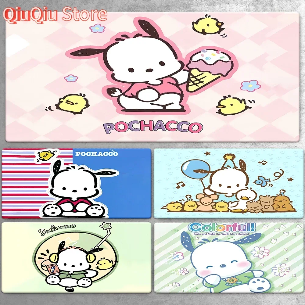 

MINISO&Sanrio Pochacco Cartoon HD Printing Gaming Mousepad Computer Lock Edge Natural Rubber E-sports Desk Pad Large Mouse Pad