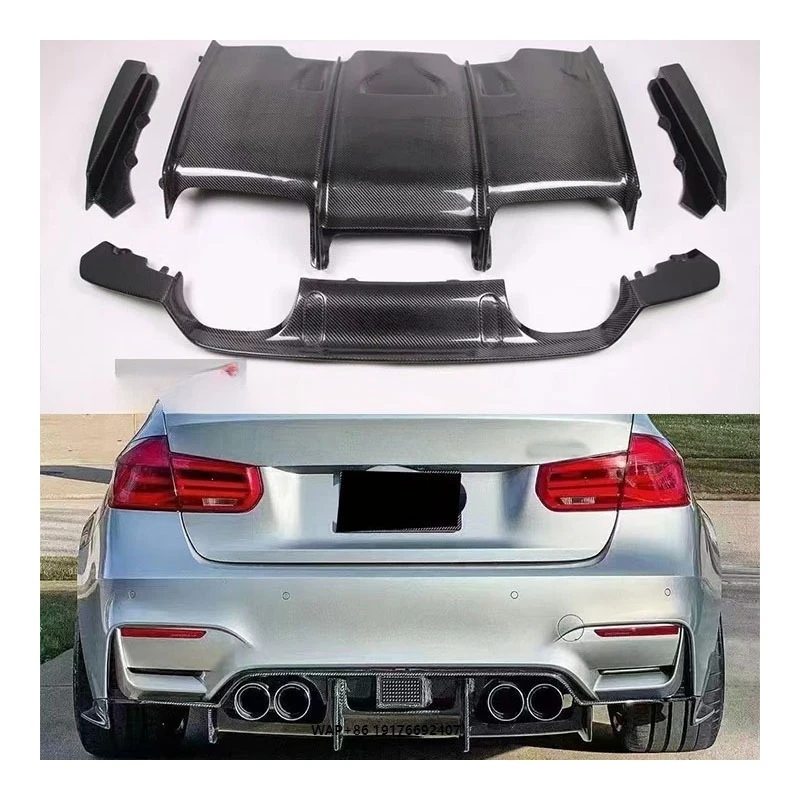 

New for F80 F82 M3 M4 PSM Model Carbon Fiber Rear Lip Exhaust Bolt-On Universal Fitment