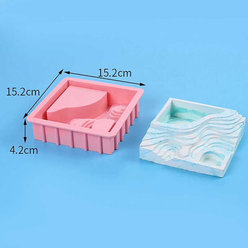 Square Terrace Flowerpot Epoxy Resin Mould Silicone Potting Mould DIY Concrete Cement Gypsum Flower Pot Handmade Making mould