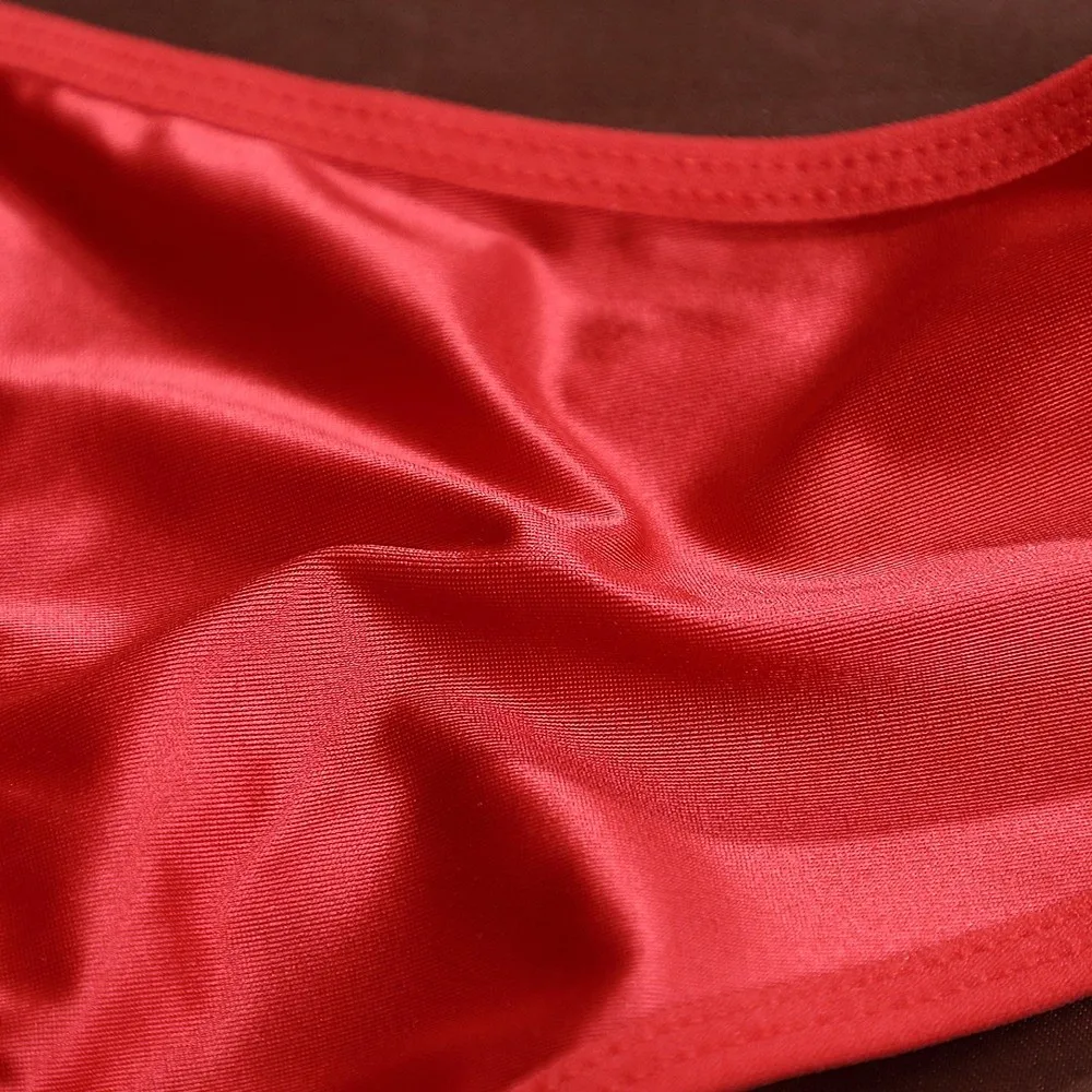 Süße Baumwoll-Zwickel-Strings aus glänzendem Satin, nahtlose Bikini-Slips mit niedriger Taille, einfarbige Unterhosen, T-Back-Höschen, Intimkleidung – Detail 11