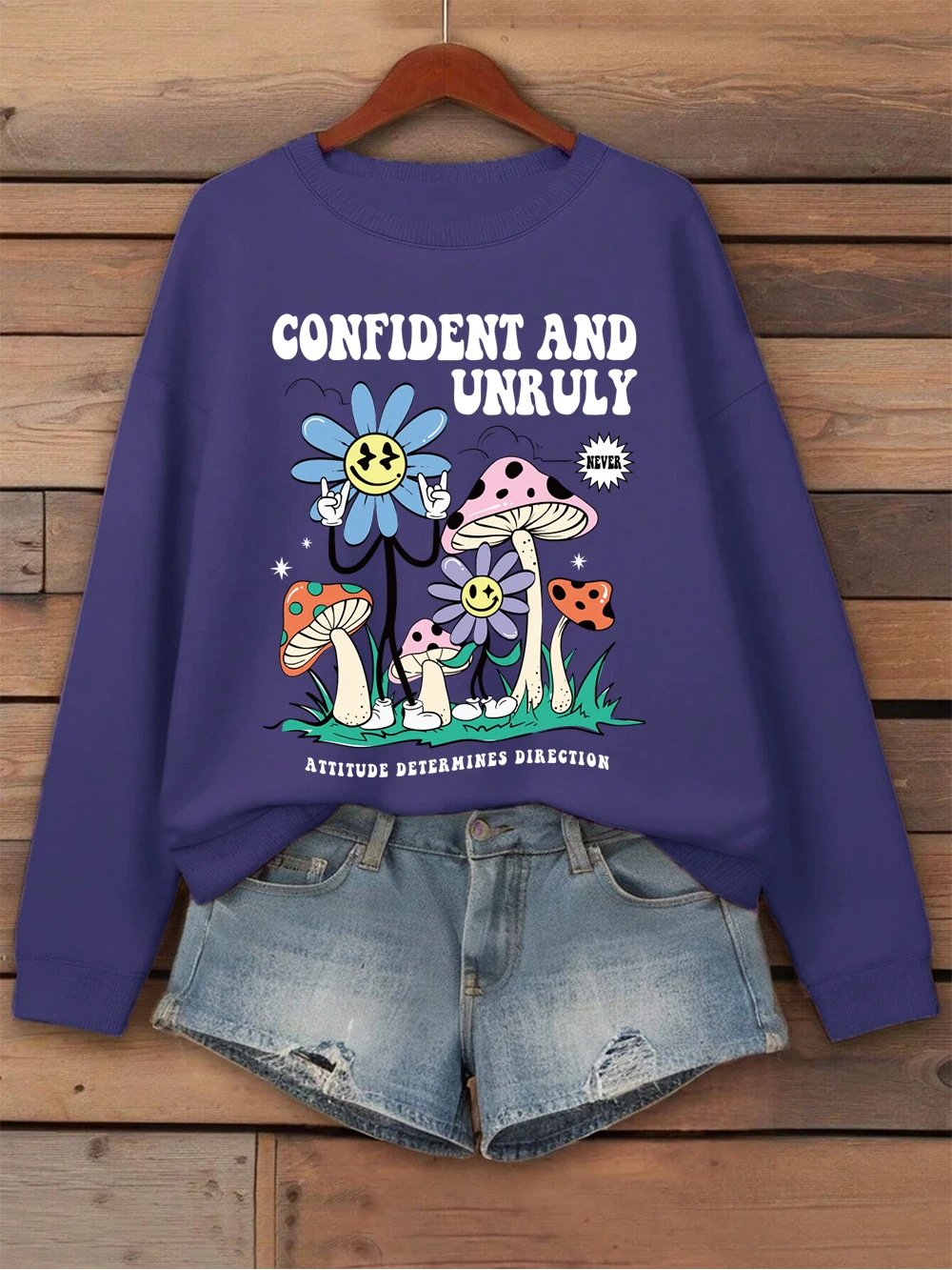 Felpe con stampe rinfrescanti e assolutamente Felpe con cappuccio larghe da donna All-Match in pile caldo girocollo Pullover Street Soft Woman Clothes