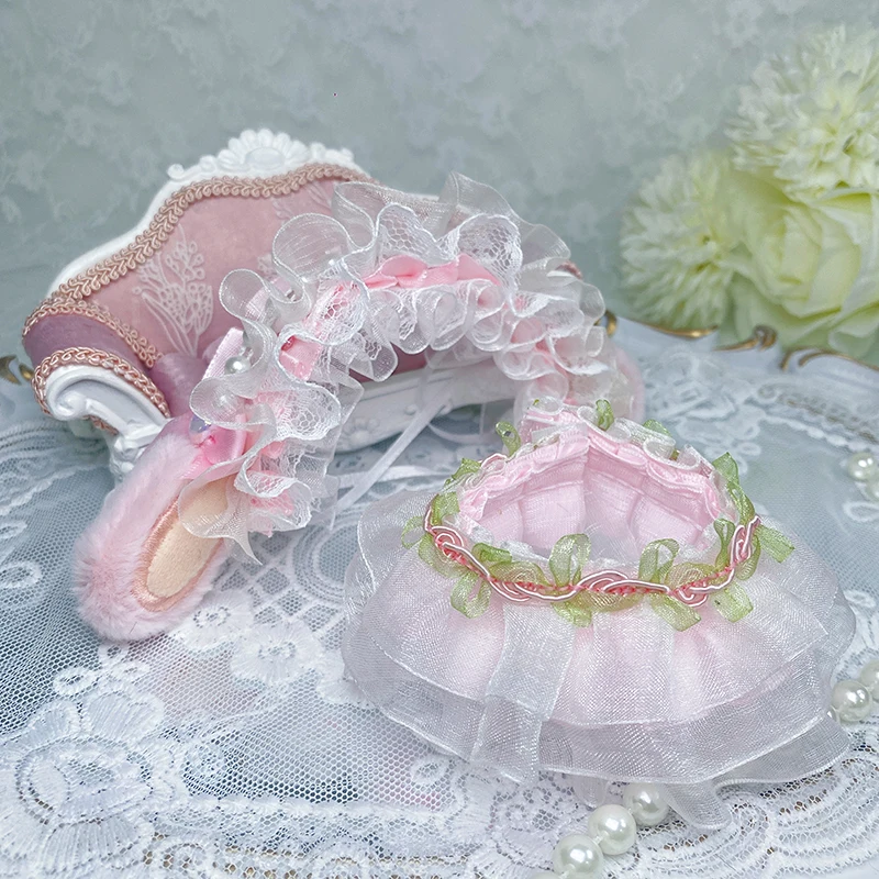 10 cm Nunu pop lam oor hoofdband kant prachtige jurk Koreaanse idool poppenkleertjes liefde en diepe ruimte karakterkleding