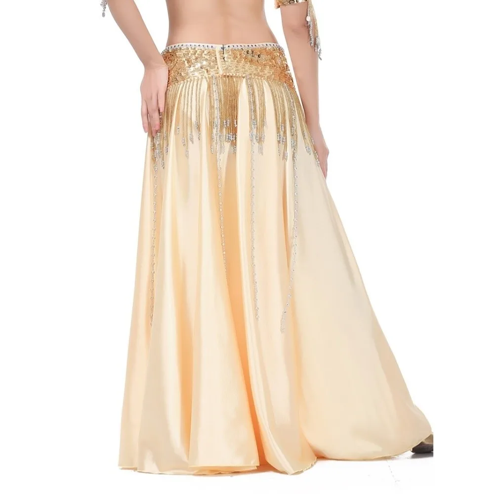 패션 쉬폰 댄스 스커트 반짝이는 태슬 벨리댄스 스커트 보헤미안 썬 스커트 벨리댄스 액세서리 쇼 의상