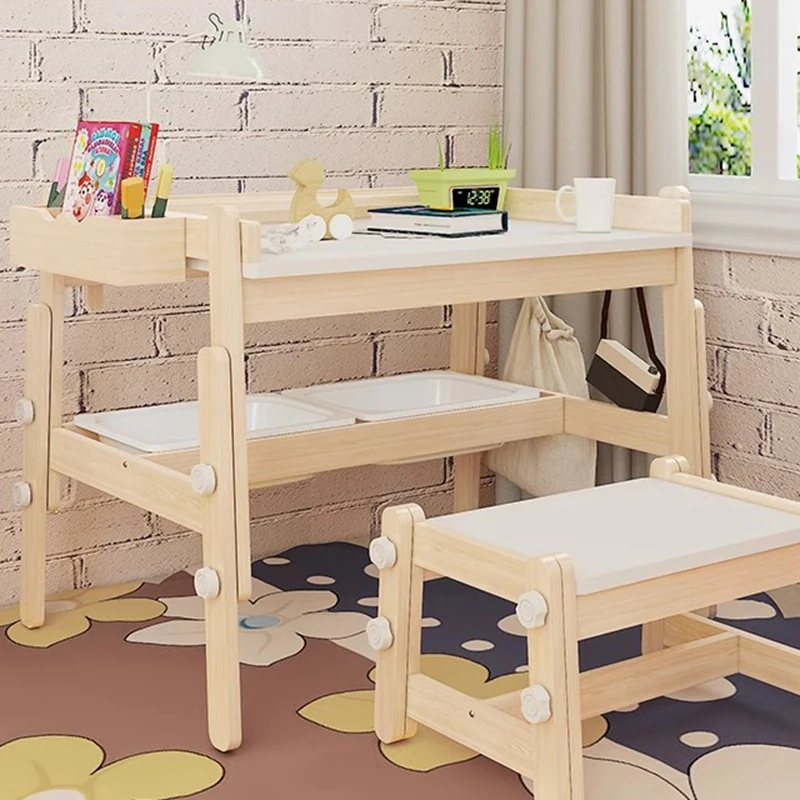 Scrivania-Bureau d\'École à Angle Réglable, Tables d\'Étude pour Enfants, Meubles pour Enfants, Petite Chambre d\'Étudiant, Garçon LT