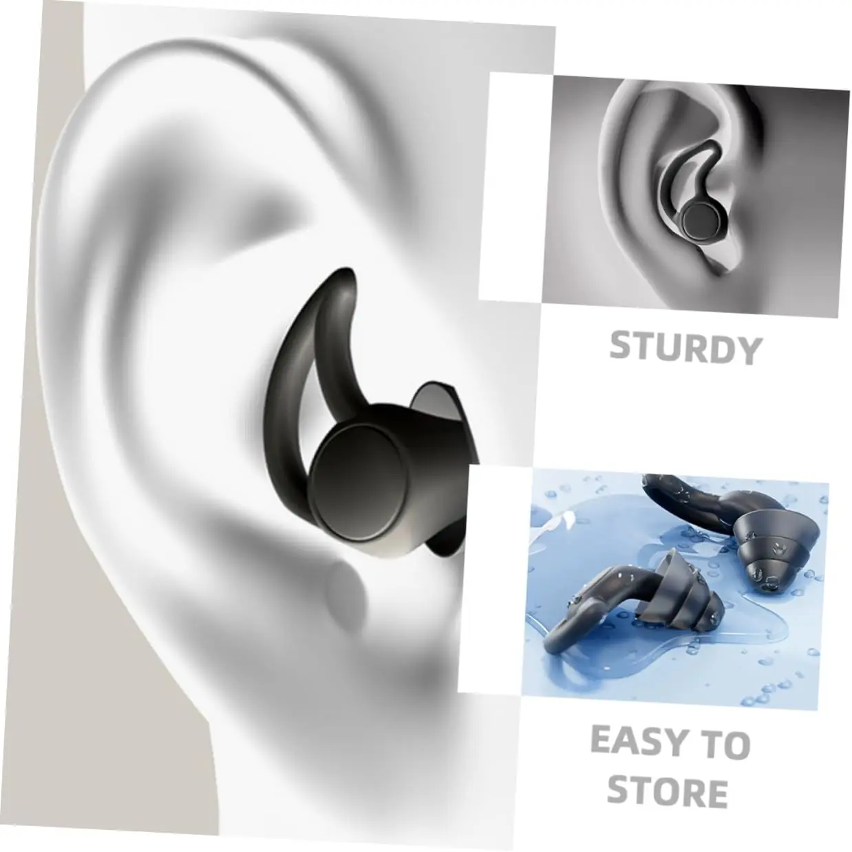 

1pc Sleeping Soundproof Earplugs Silicone Noise Cancelling Plugs for Work Study and Sleep Comfortable Lightweight Ear Plugs