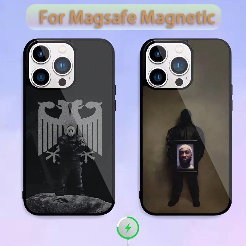 Singer Kanye West Vultures 2 Phone Case For Magnetic Inductive Charging iPhone 15 14 13 11 12 Max Plus Pro Mini Shell