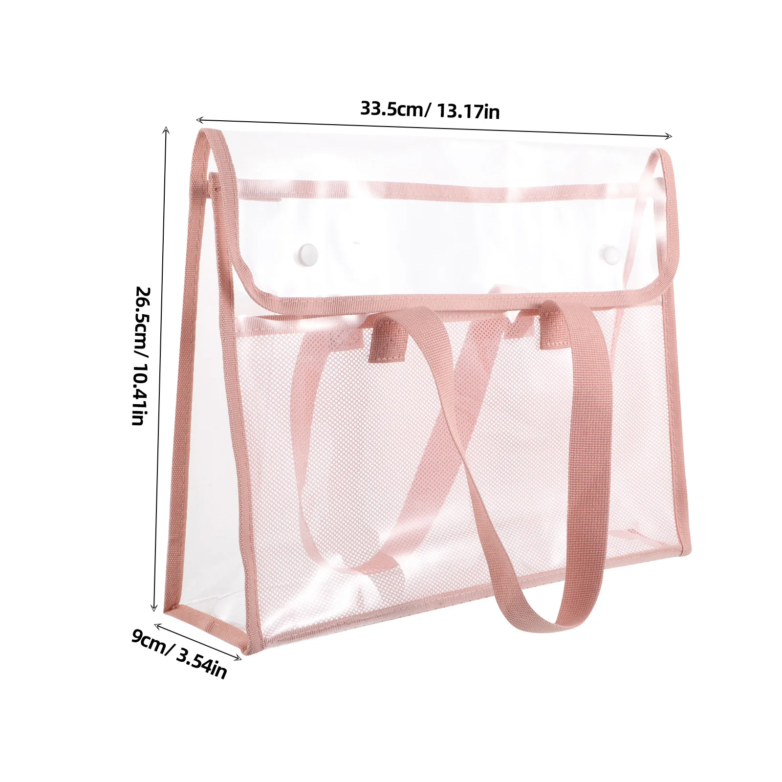 Transparent Waterproof Tote Bag Large Capacity Clear Handbag Beach Travel Swimming Shopping Outdoor Use Transparent Tote