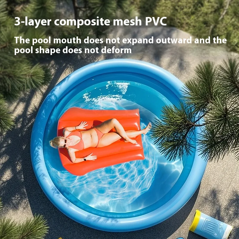 สระว่ายน้ําในครัวเรือนรอบกลางแจ้งขนาดใหญ่บันไดยืนสระว่ายน้ําเด็กสระว่ายน้ําพับได้