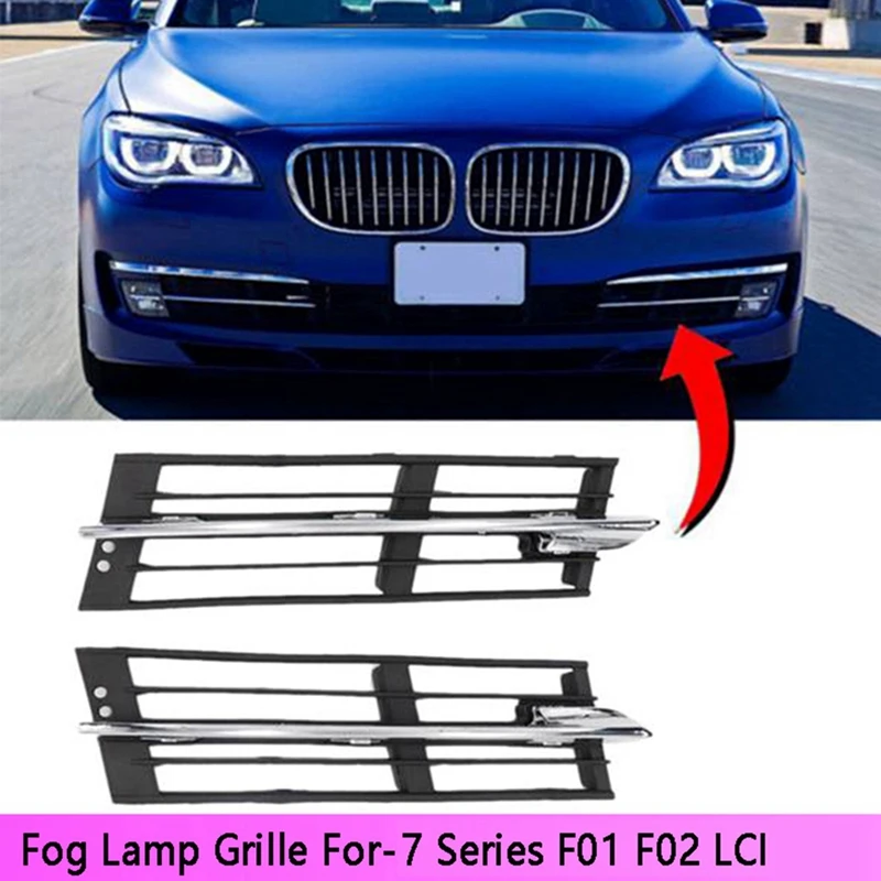 

51117295275 51117295276 Front Fog Light Grille Daytime Running Light Cover Grille Automobile For BMW F01 F02 2013-2015 Parts