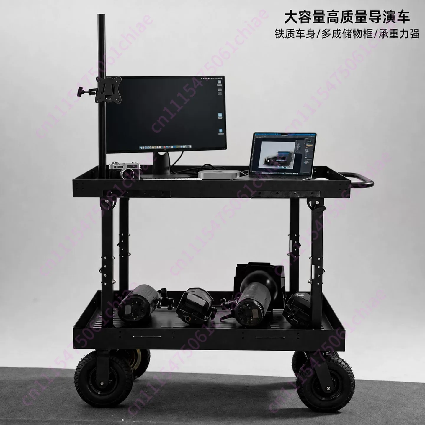 Director's Car Folding Lift Studio Photographic Equipment Trolley Film and Television Crew Multi-function Monitor Folding Car